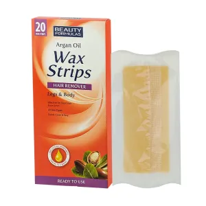 Beauty Formulas Argan Oil Wax Strips Hair Remover for All Skin Types
